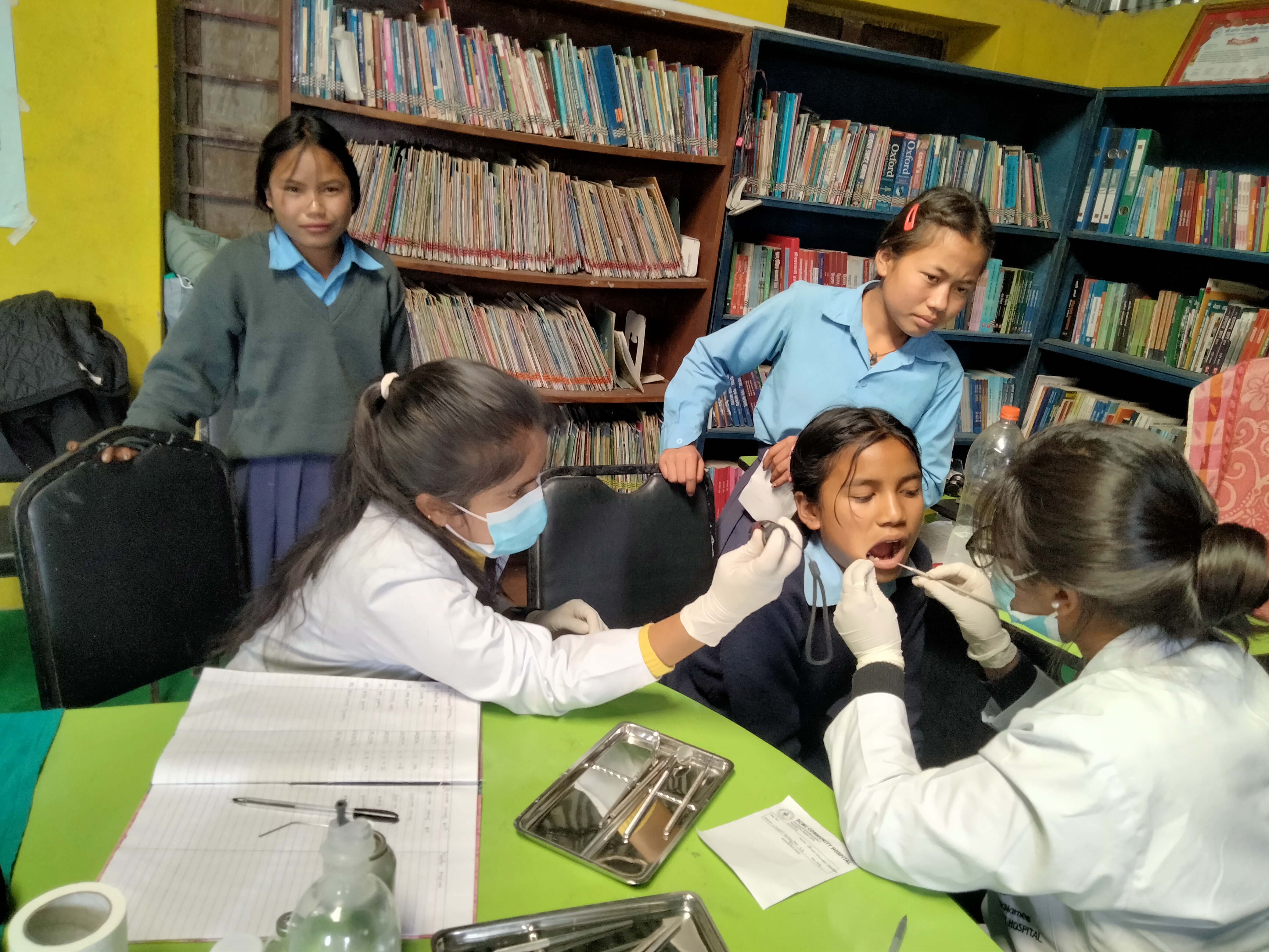 A one-day free dental health camp was successfully conducted at Shree Ganesh Basic School