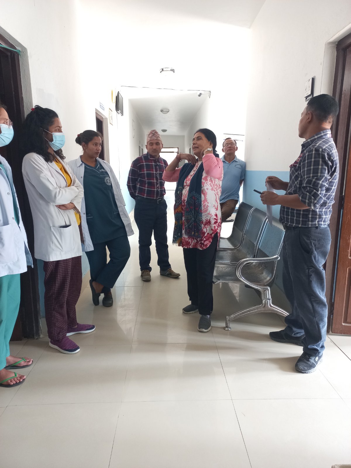 District Health Officers of Kavrepalanchok visited and inspected the services given by DCWC Community Hospital